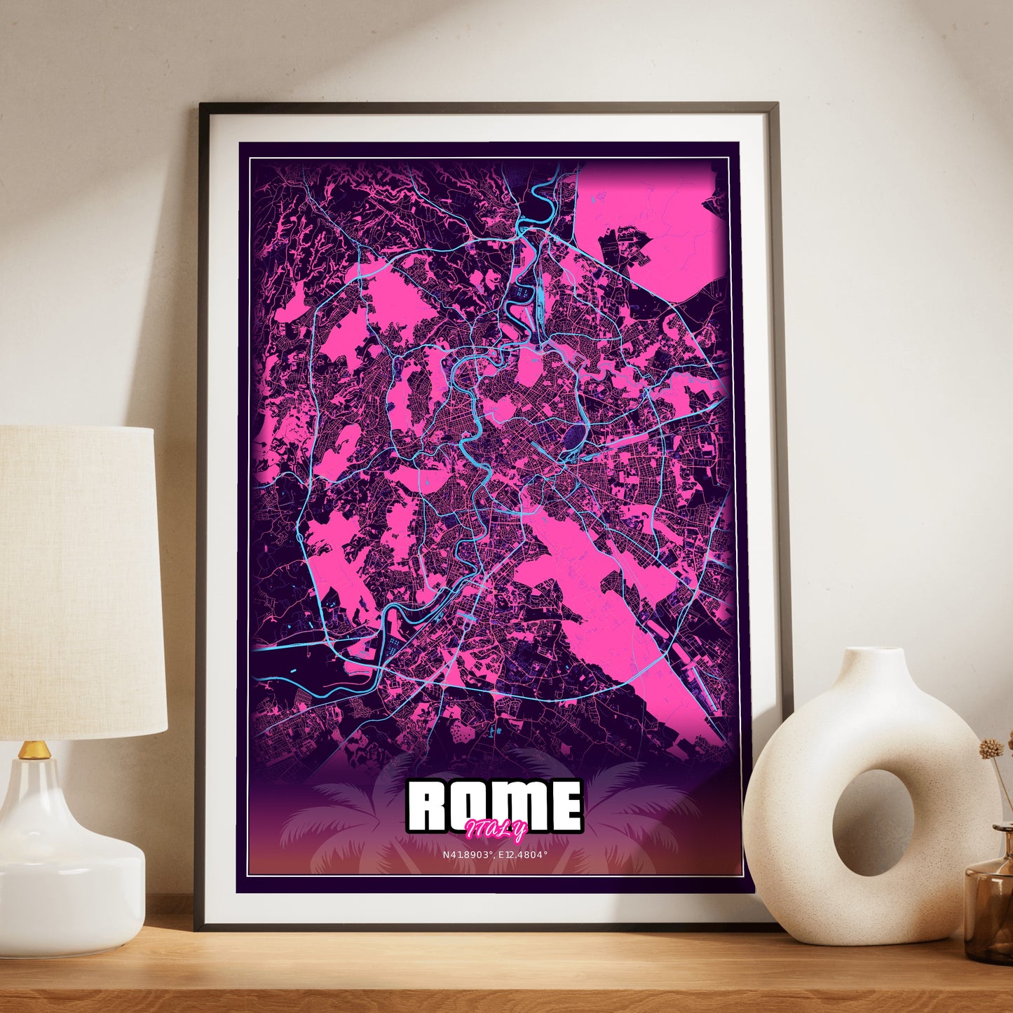 Rome GTA Map Poster
