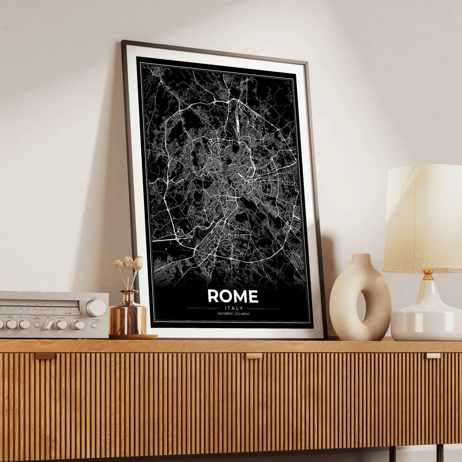 Rome Modern Map Poster