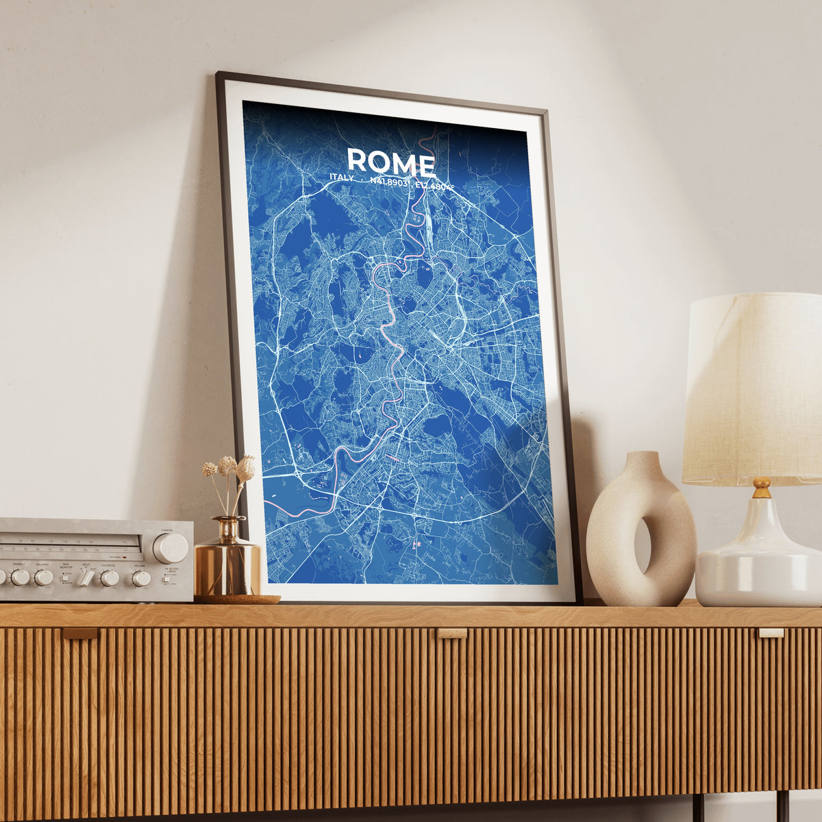 Rome Candy Map Poster