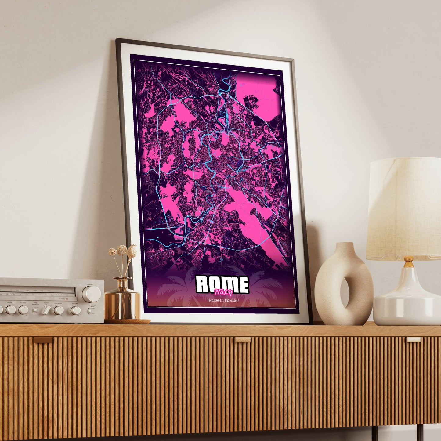 Rome GTA Map Poster