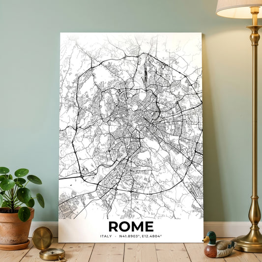 Rome Elegant Map Poster