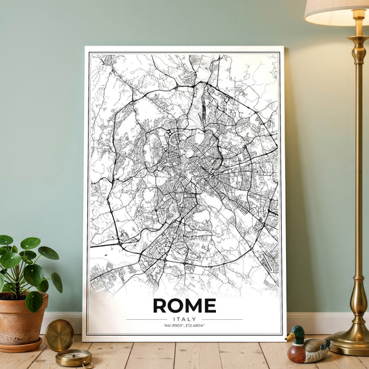 Rome Modern Map Poster