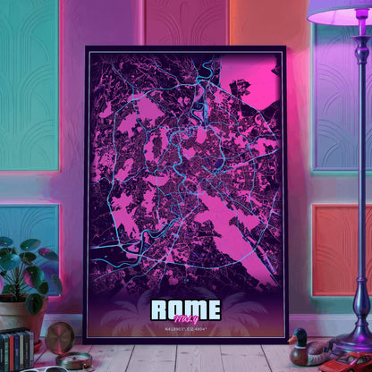 Rome GTA Map Poster