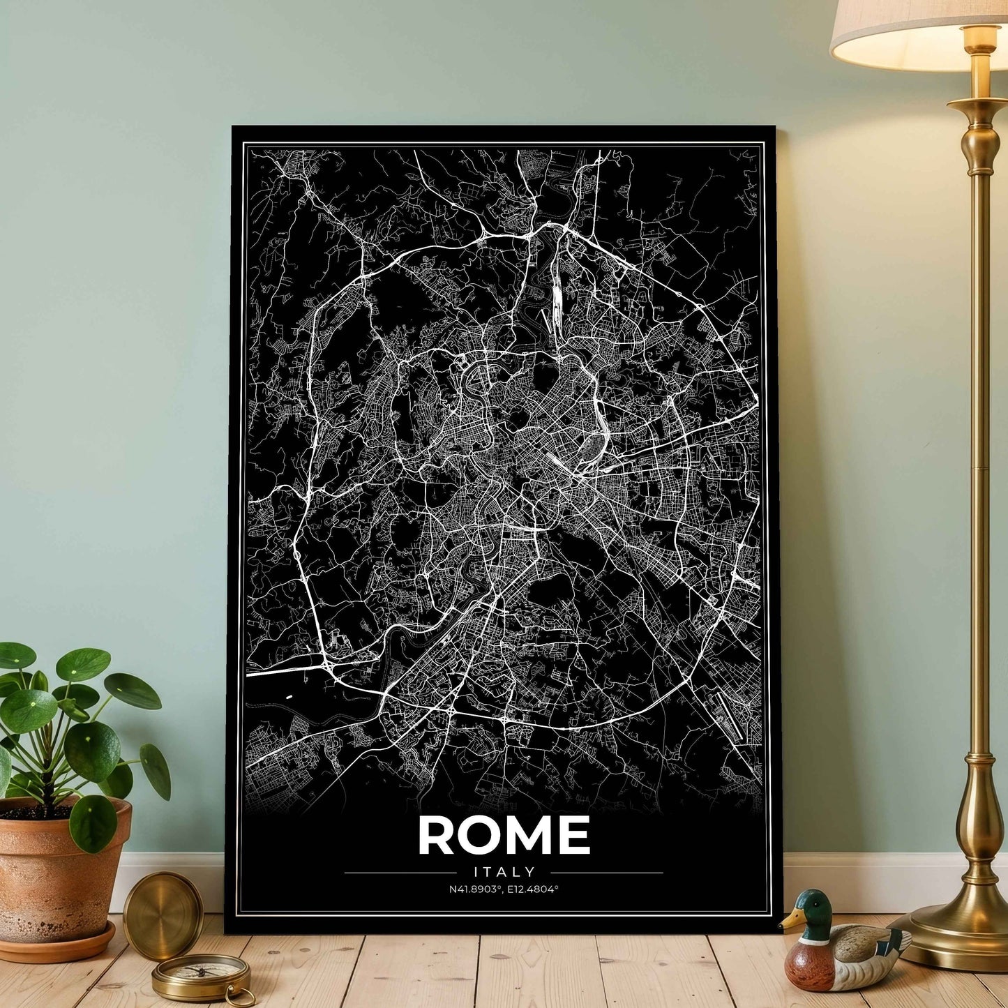Rome Modern Map Poster