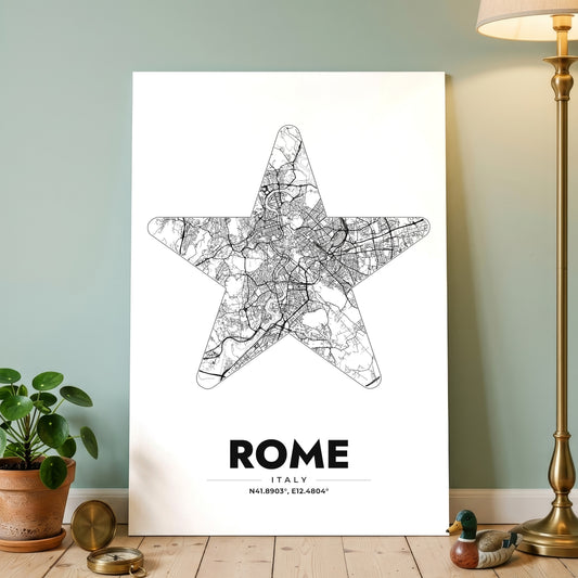 Rome Star Map Poster