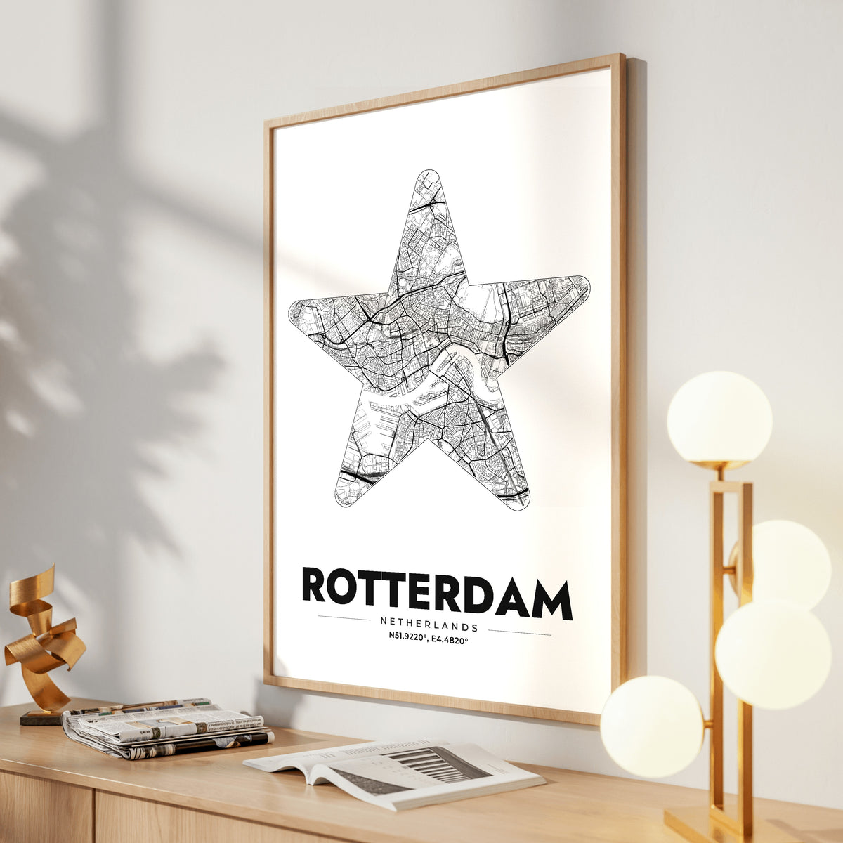 Rotterdam Star Map Poster