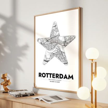Rotterdam Star Map Poster