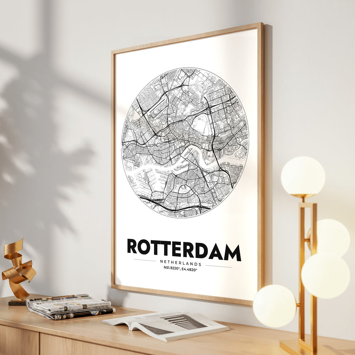 Rotterdam Spot Map Poster