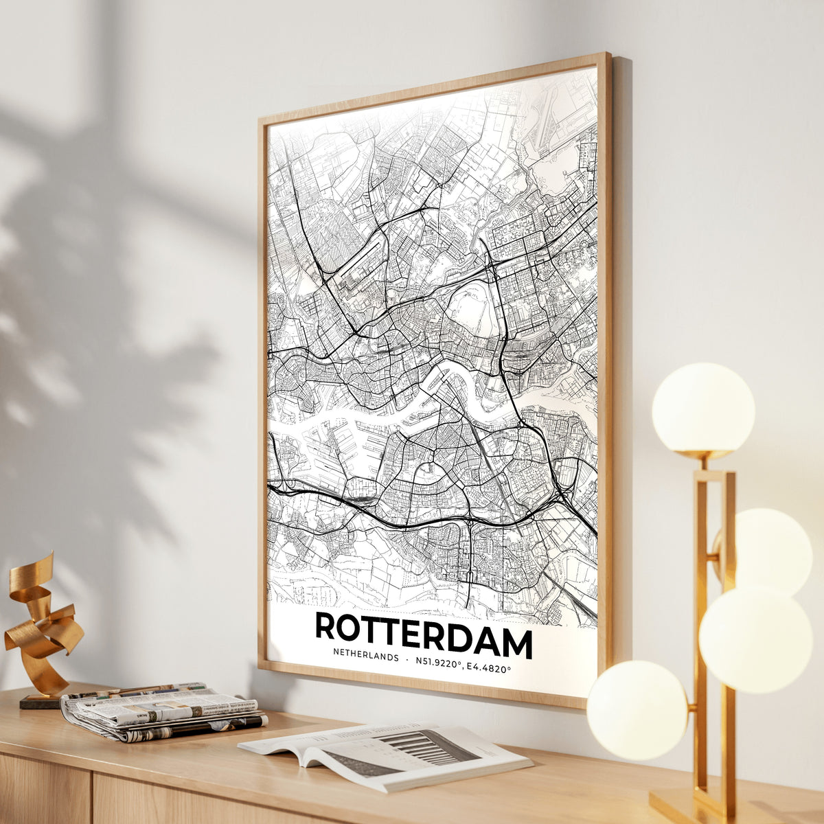 Rotterdam Elegant Map Poster