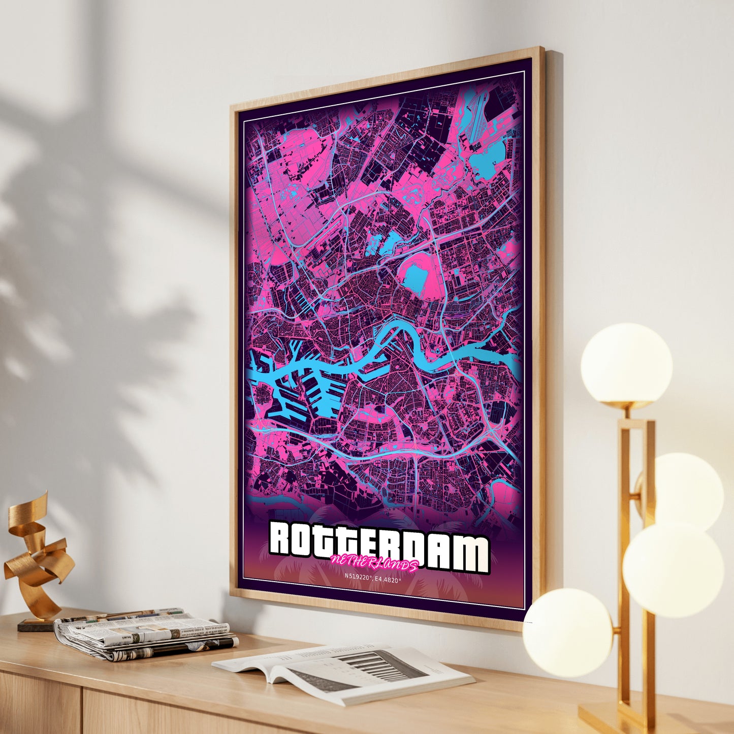 Rotterdam GTA Map Poster