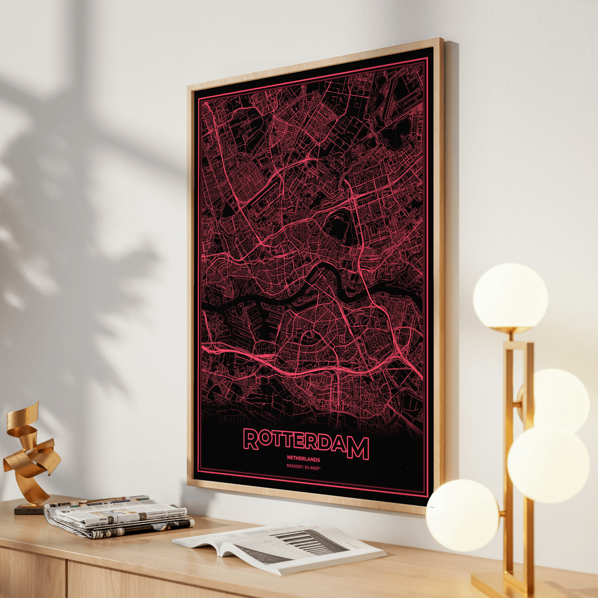 Rotterdam Phosphor Map Poster - System Alert