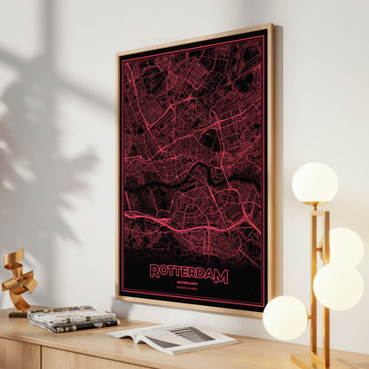 Rotterdam Phosphor Map Poster - System Alert