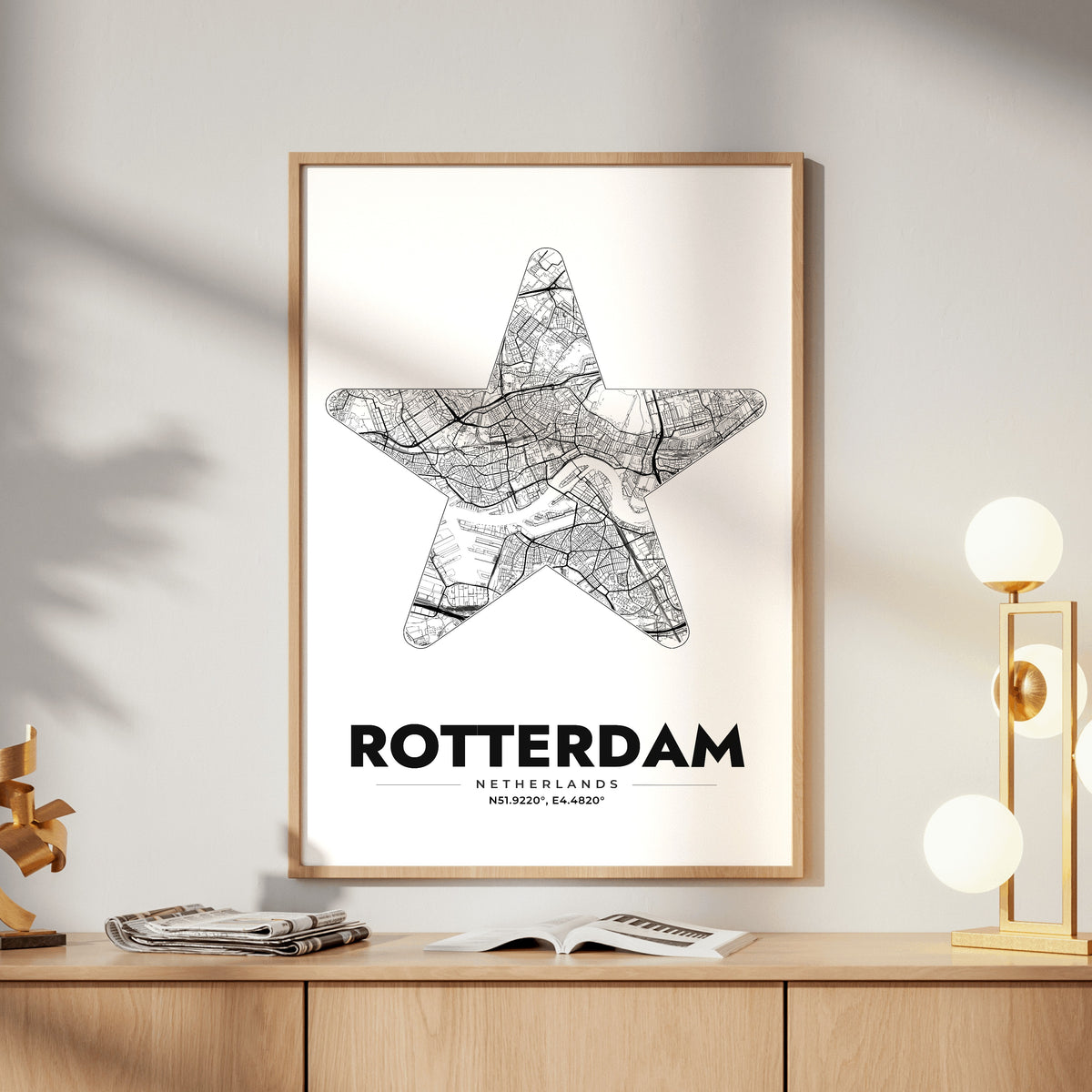Rotterdam Star Map Poster