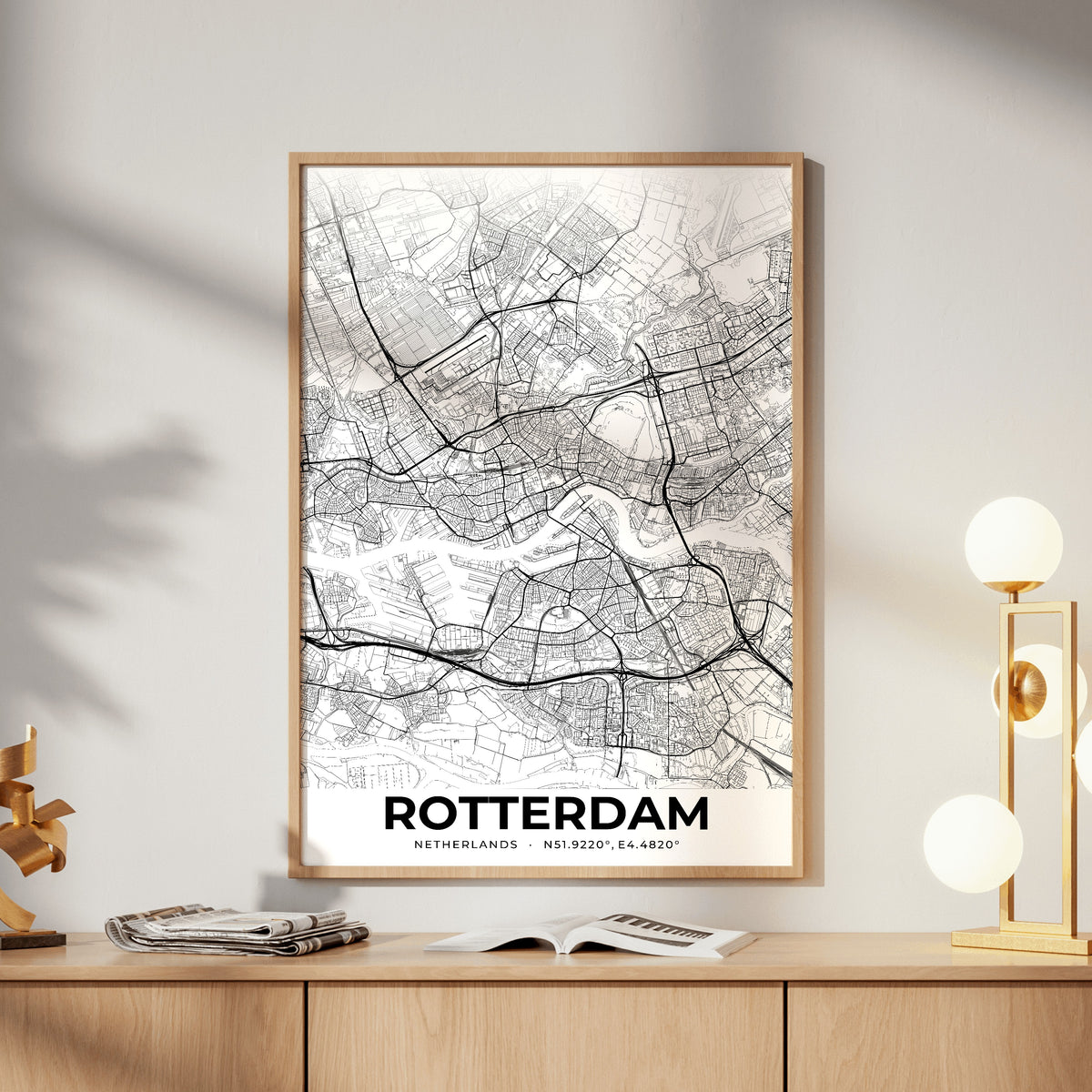 Rotterdam Elegant Map Poster