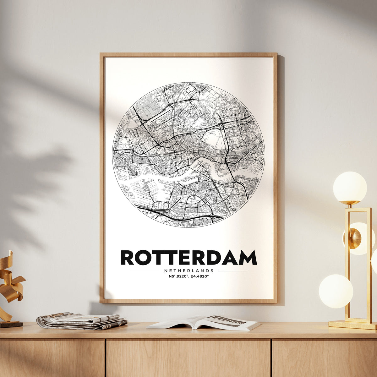 Rotterdam Spot Map Poster