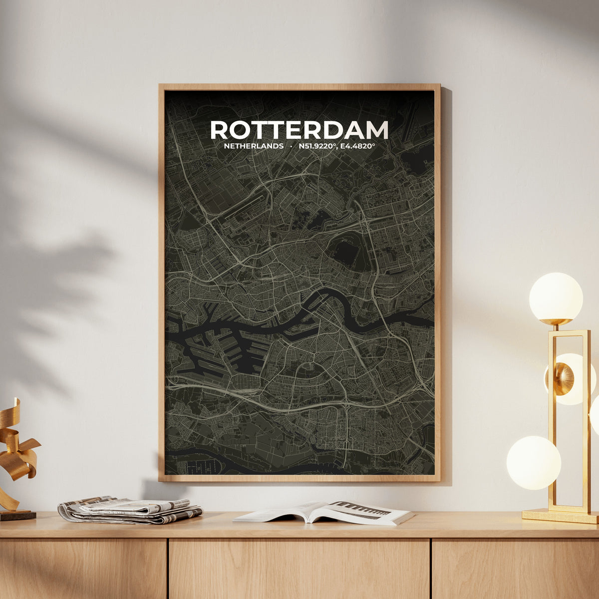 Rotterdam Sable Map Poster
