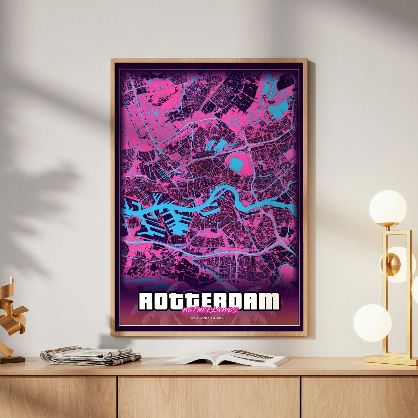 Rotterdam GTA Map Poster