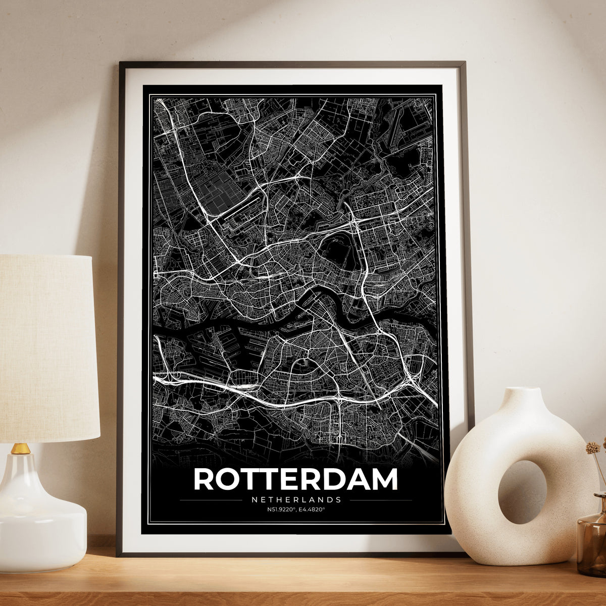 Rotterdam Modern Map Poster