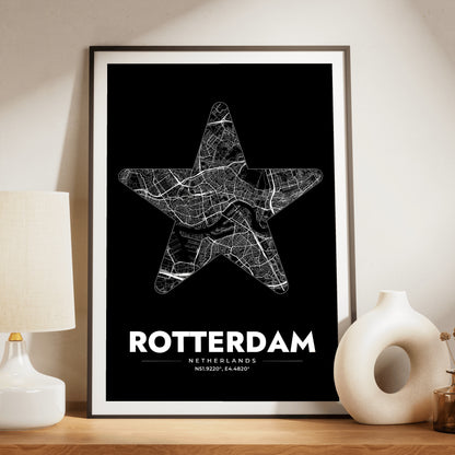 Rotterdam Star Map Poster