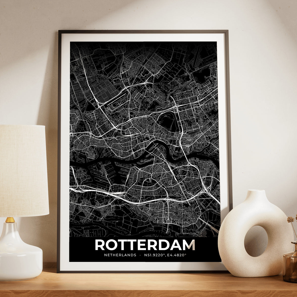 Rotterdam Elegant Map Poster