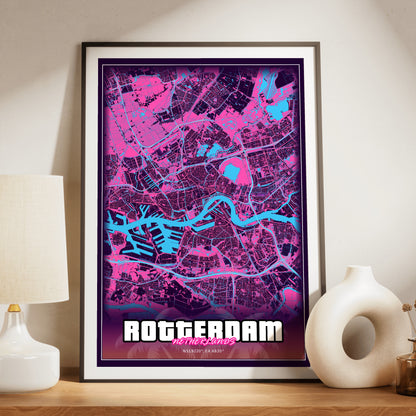 Rotterdam GTA Map Poster