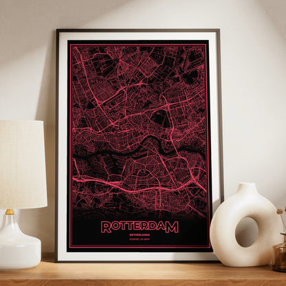 Rotterdam Phosphor Map Poster - System Alert