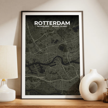 Rotterdam Sable Map Poster