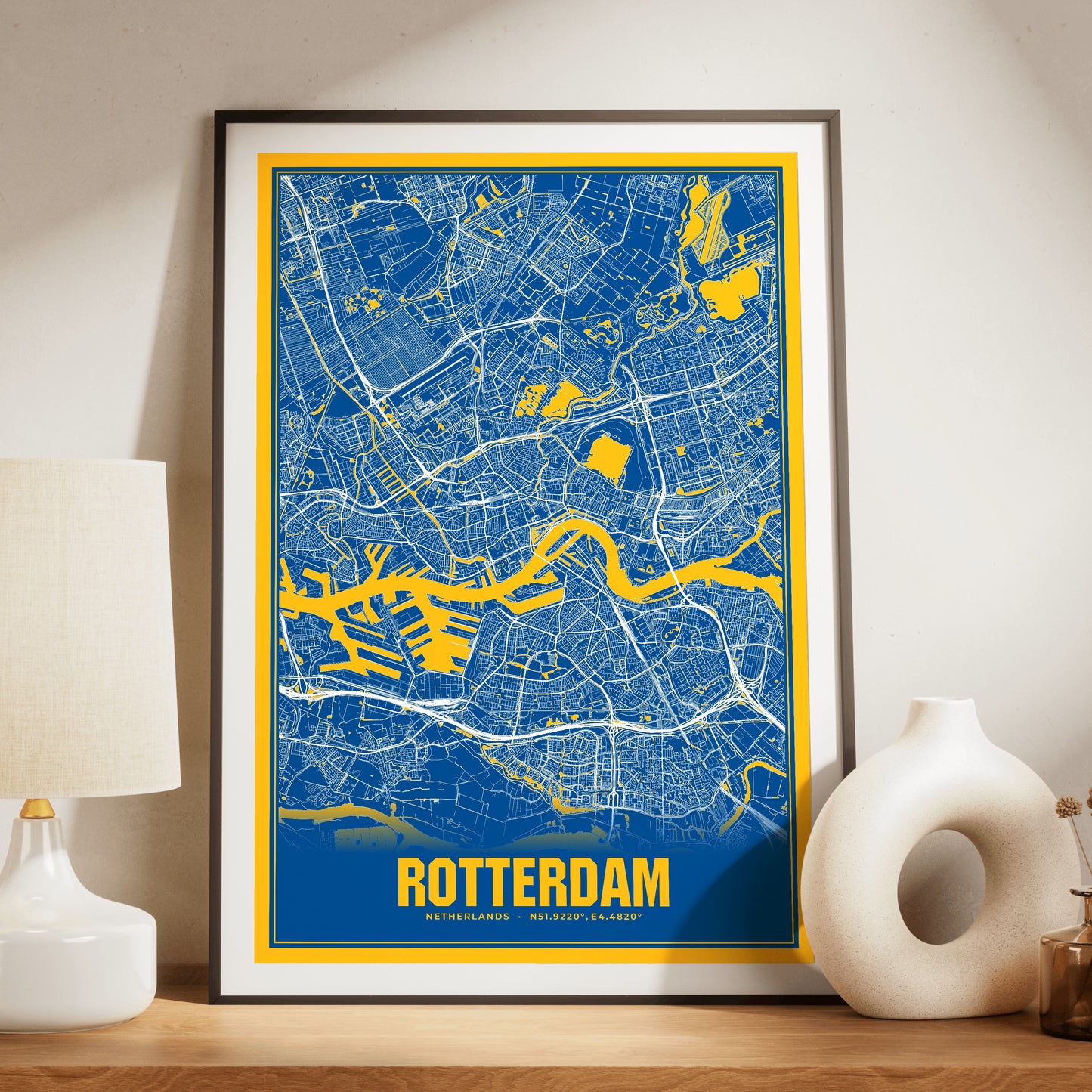 Rotterdam Blockbuster Map Poster