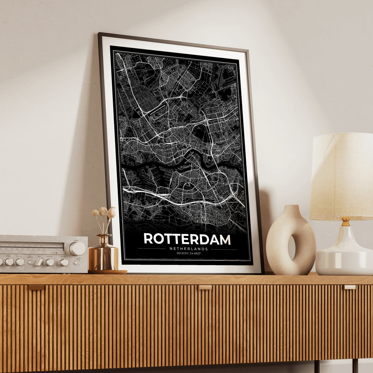 Rotterdam Modern Map Poster