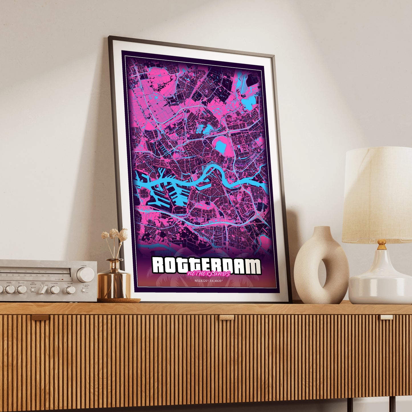 Rotterdam GTA Map Poster