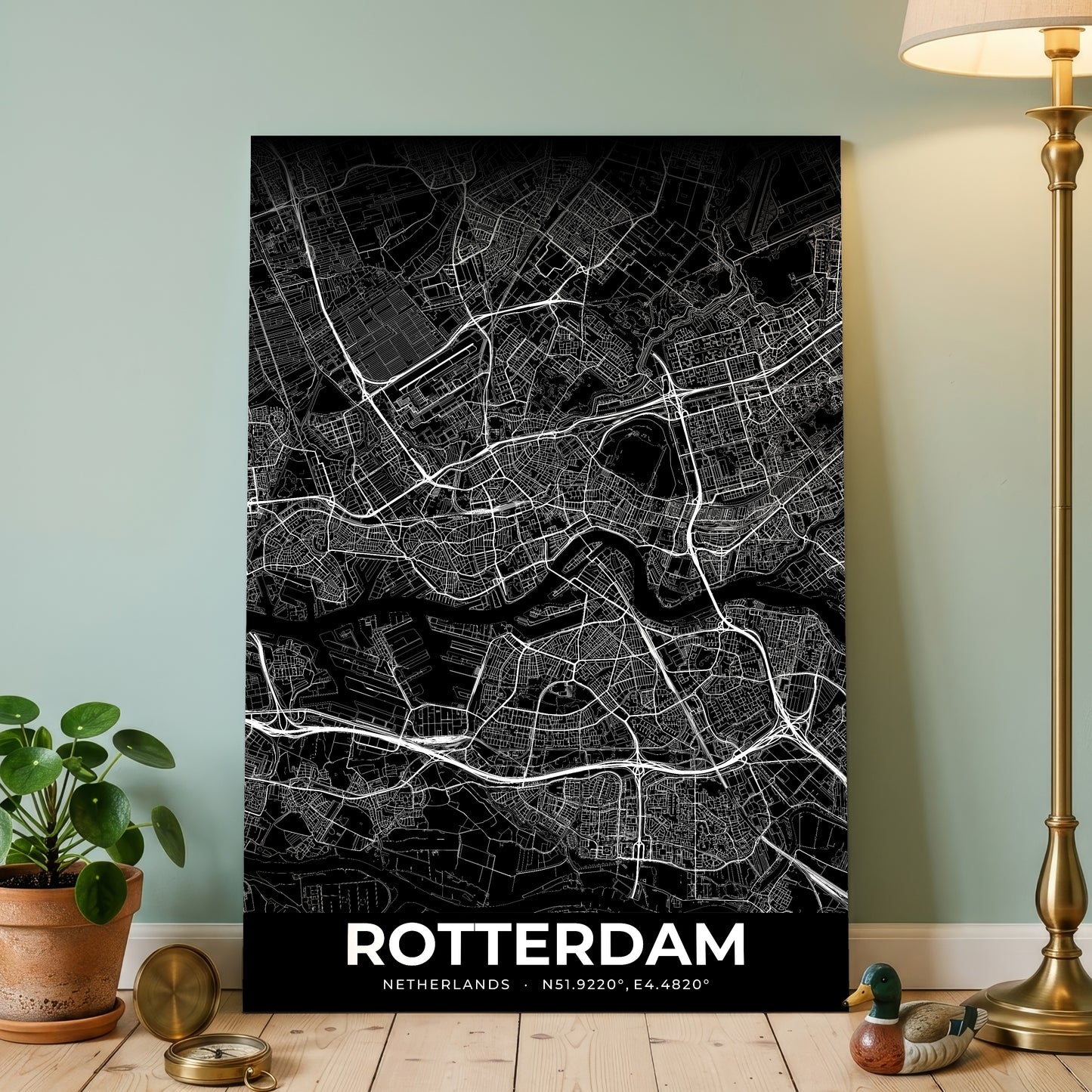 Rotterdam Elegant Map Poster