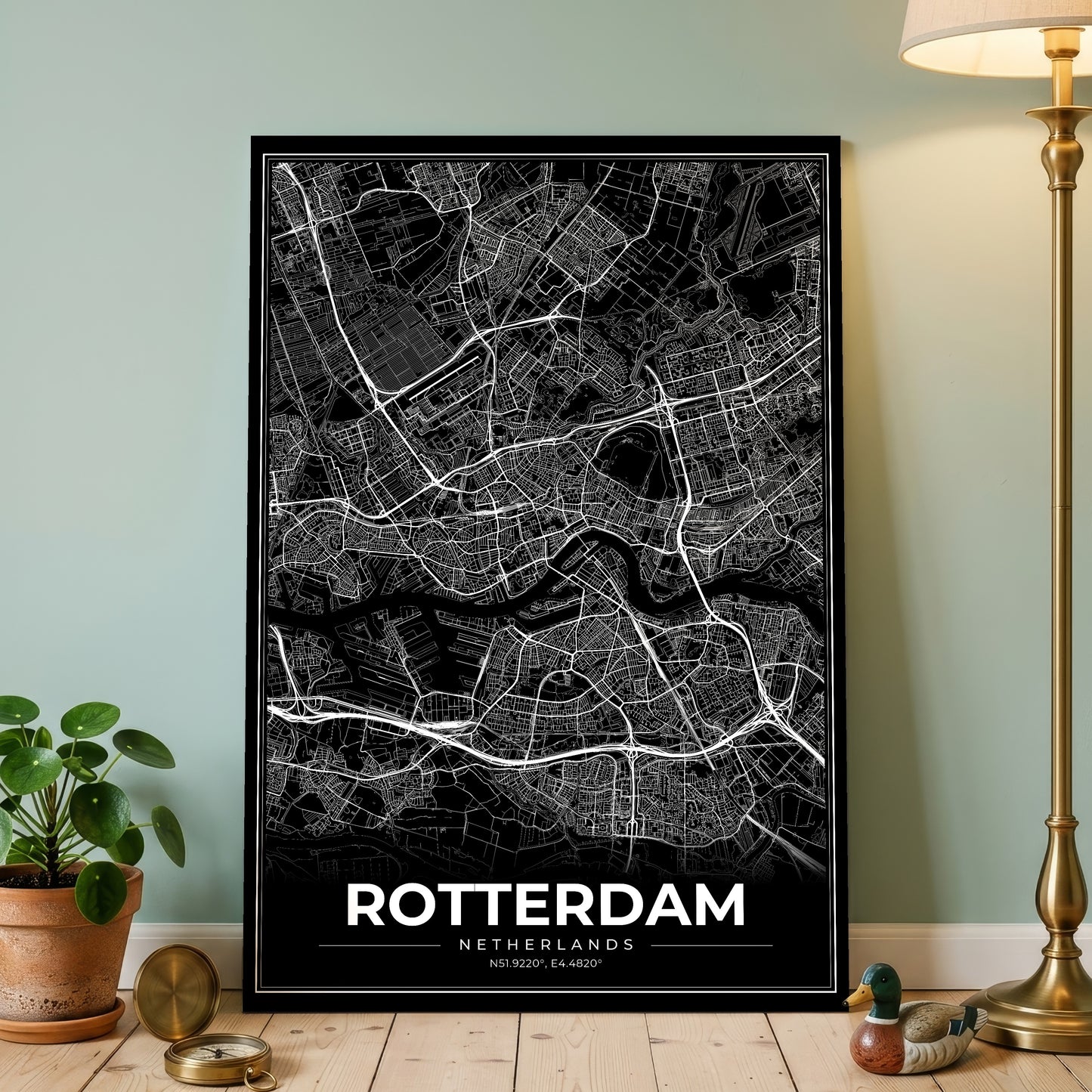 Rotterdam Modern Map Poster