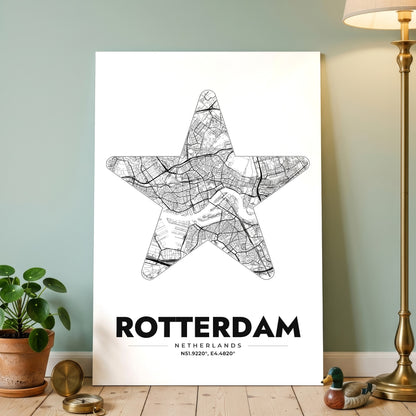 Rotterdam Star Map Poster
