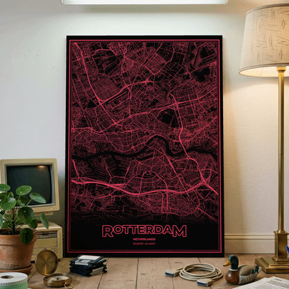 Rotterdam Phosphor Map Poster - System Alert