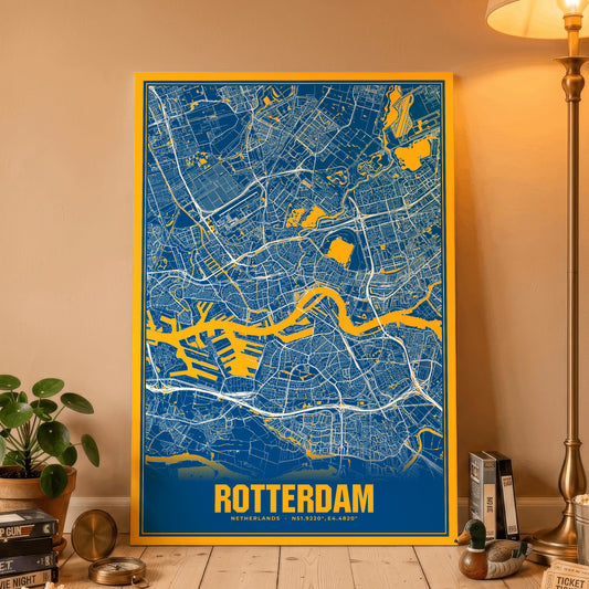 Rotterdam Blockbuster Map Poster