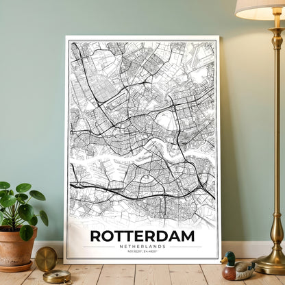 Rotterdam Modern Map Poster