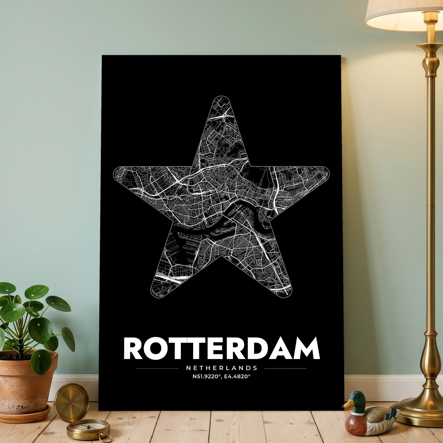 Rotterdam Star Map Poster