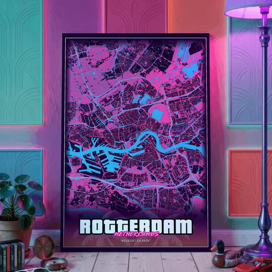 Rotterdam GTA Map Poster