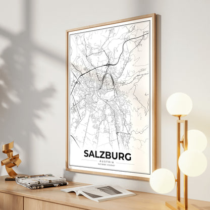 Salzburg Modern Map Poster