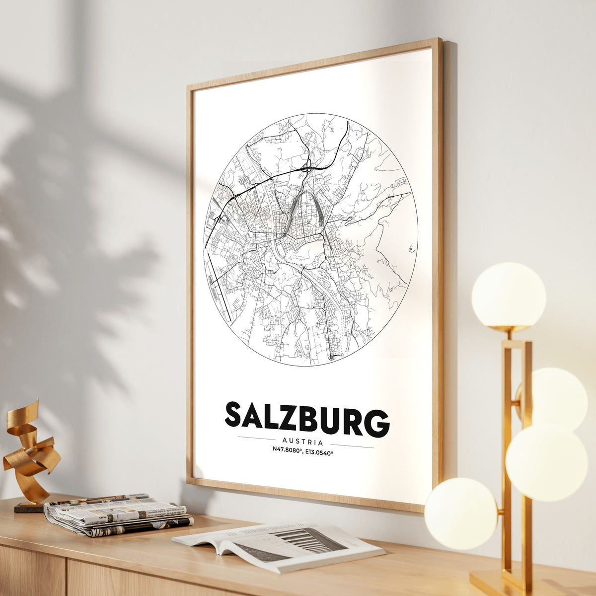 Salzburg Spot Map Poster