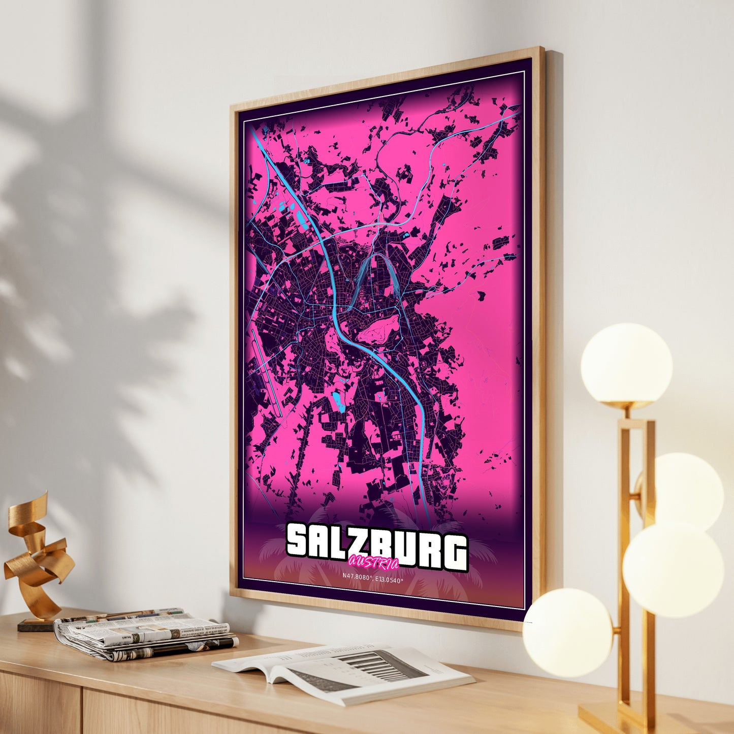 Salzburg GTA Map Poster