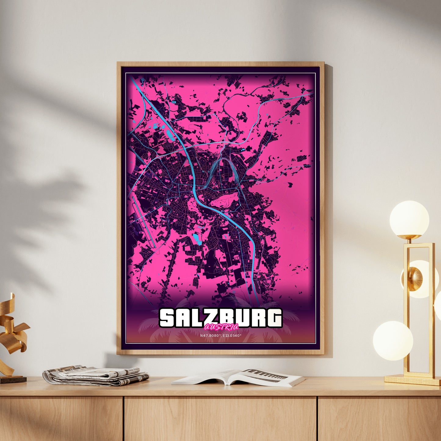 Salzburg GTA Map Poster