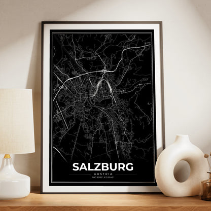 Salzburg Modern Map Poster