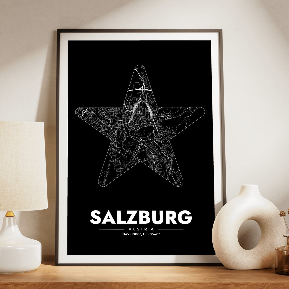 Salzburg Star Map Poster