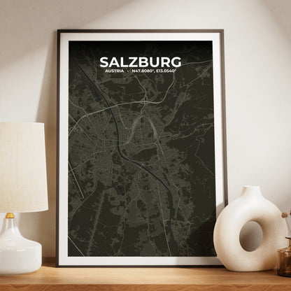 Salzburg Sable Map Poster