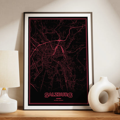 Salzburg Phosphor Map Poster - System Alert