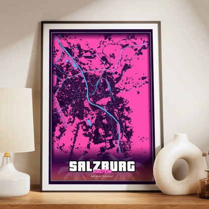 Salzburg GTA Map Poster