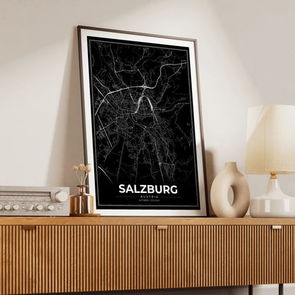 Salzburg Modern Map Poster