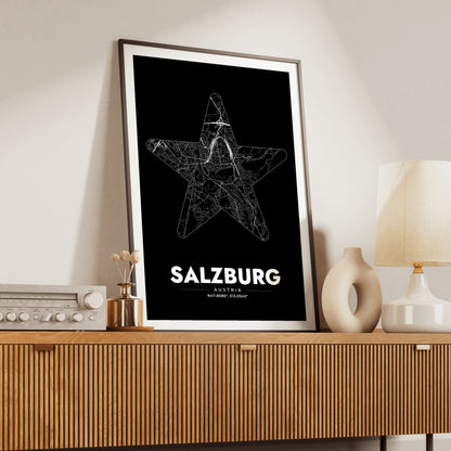 Salzburg Star Map Poster