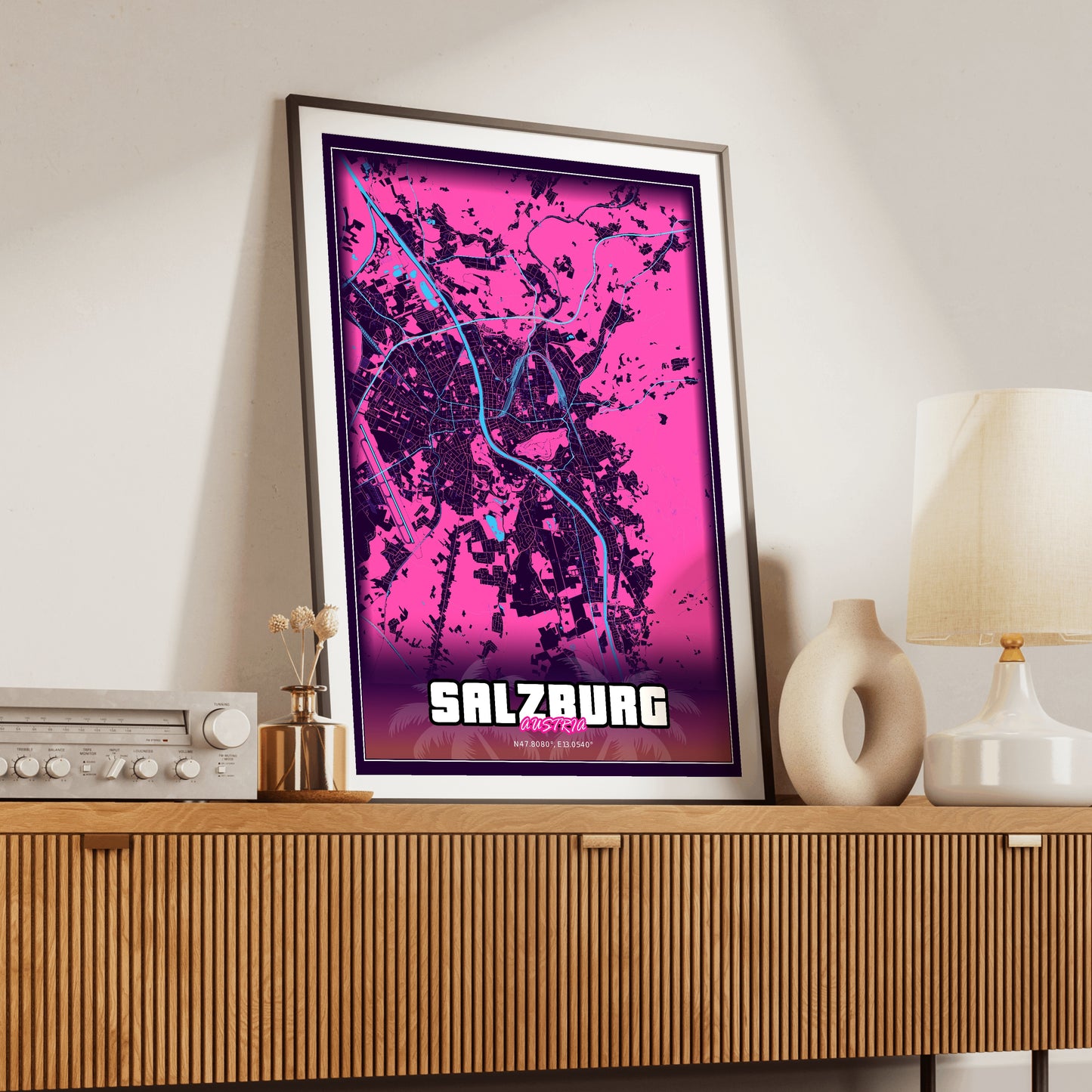 Salzburg GTA Map Poster